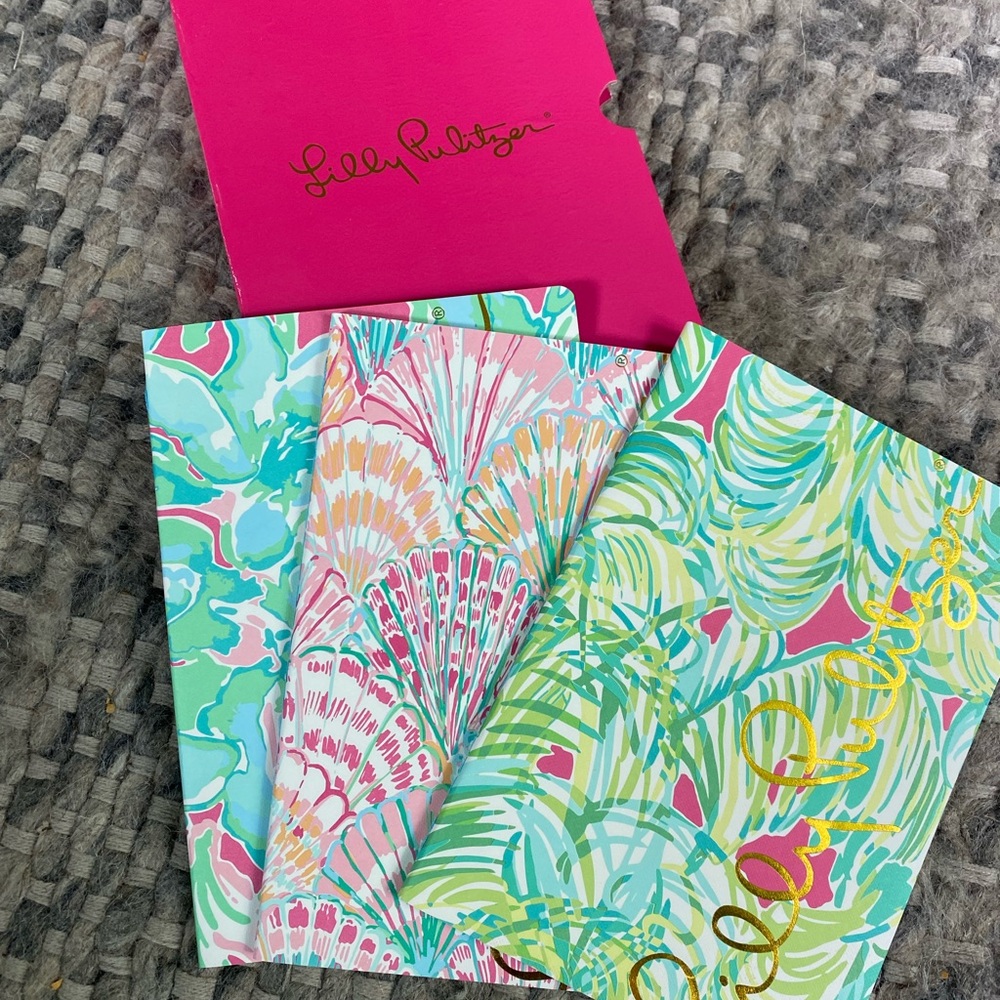 Lilly Pulitzer Tropical Print Notebook Trio